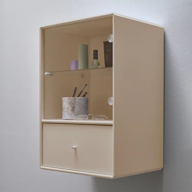 Hovedbilde Quadrant  Sunrise vitrineskap 40x59cm med skuff ...